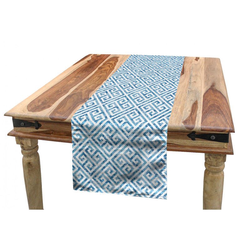 East Urban Home Greek Key Table Runner Wayfair